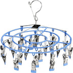 Drying Rack Clothing With 24 Clips， Clothes Hanger Sock Underwear Laundry Hangers Hanging Herb Dryer Ropa Socks Stainless Steel Bras Wet Racks Secar Flower Baby Lingerie Portatil Secador Colgar