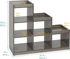 ECR4Kids 3-2-1 Cube Storage Cabinet, Display Shelf, Grey Wash