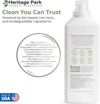 Heritage Park Luxury Laundry Detergent | Dermatologist Tested Plant based Natural & Enzyme Laundry Detergent | Sensitive Skin Friendly - Spring Magnolia (32 fl oz)