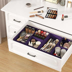 DIMJ Drawer Organizer Clothes 15 Pack - Foldable Baby Organizers and Storage & Dresser Organizer for Bedroom, Closet - Nursery Organization Dresser Dividers for underwear, Sock,Bra, Belt, Tie, Purple