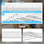 Drying Rack Clothing,Clothes Drying Rack Wall Mounted,Laundry Drying Rack Wall Mount,Foldable,Collapsible,60 lb Capacity 4 Aluminium Poles with 8 Hooks,Space Saving Clothes Drying Rack,White 23.6"