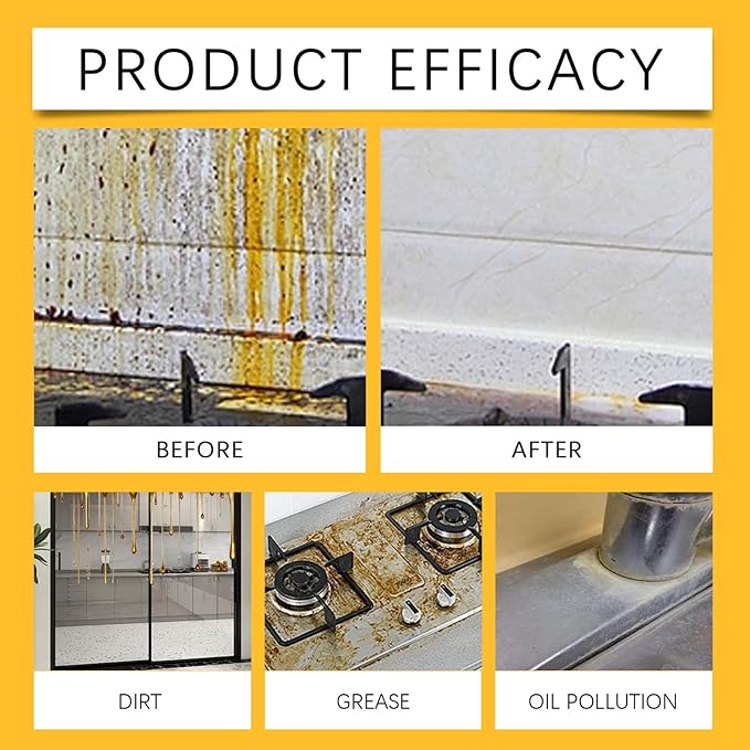 Clean Up Kitchen Oil Stains, Upgrade Heavy Oil Stain Cleaner Kitchen, Versatile Kitchens Foam Spray Cleaner for Kitchens, Countertops, Range Hoods, Ovens (2PCS)