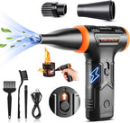 Electric Air Duster- 110000RPM 50m/s Super Power Compressed Air, Variable Speed Canned Air with Fast Charging, Mini Dust Blower for Computer, Keyboard, House, Outdoor and Car, Replace Air Can