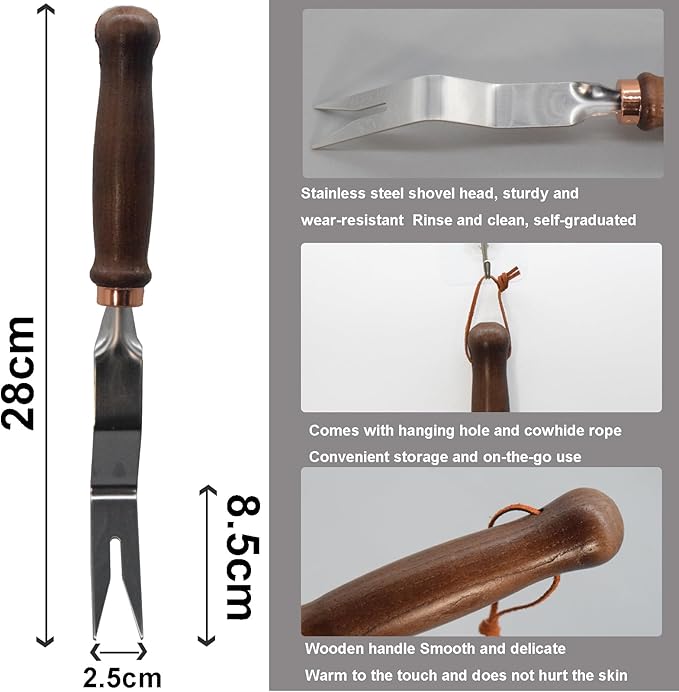 Gardening Tools-Gardening Handle Tools Flower Spade Digging Loosening Tools Hand Rake Weed Puller Garden Tools Make Ideal Gifts for Gardening Enthusiast(Weeder2)