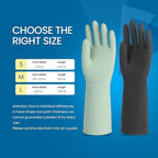 Dishwashing Gloves for Kitchen, 4 Pairs Rubber Cleaning Household Dish Washing Latex Glove with Hanging Hook (Black+Blue+Green+Grey, Medium)