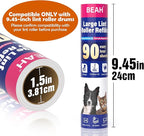 Lint Roller Refills (5 Packs 450 Sheets) Lint Rollers for Pet Hair Extra Sticky Refills,9.45 Inch Pet Hair Remover,Lint Roller Cleaning for Clothes,Furniture and Carpet,Easy to Tear