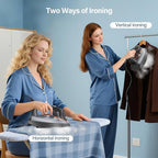 Steam Iron for Clothes with LCD Screen, 1700W Iron Non-Stick Ceramic Soleplate, Auto Shutoff, Self-Cleaning, Anti-Drip, Steam Burst, Spray Mist 10.14oz Water Tank Ironing Clothes for Home,Grey