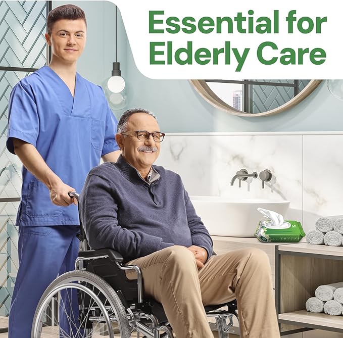 Adult Wipes Extra Large Scented - Skin-Friendly Incontinence Wet Wipes for Adults & Elderly No-Rinse Disposable Washcloths - 8x13" 12 Packs of 60 (720 Wipes)