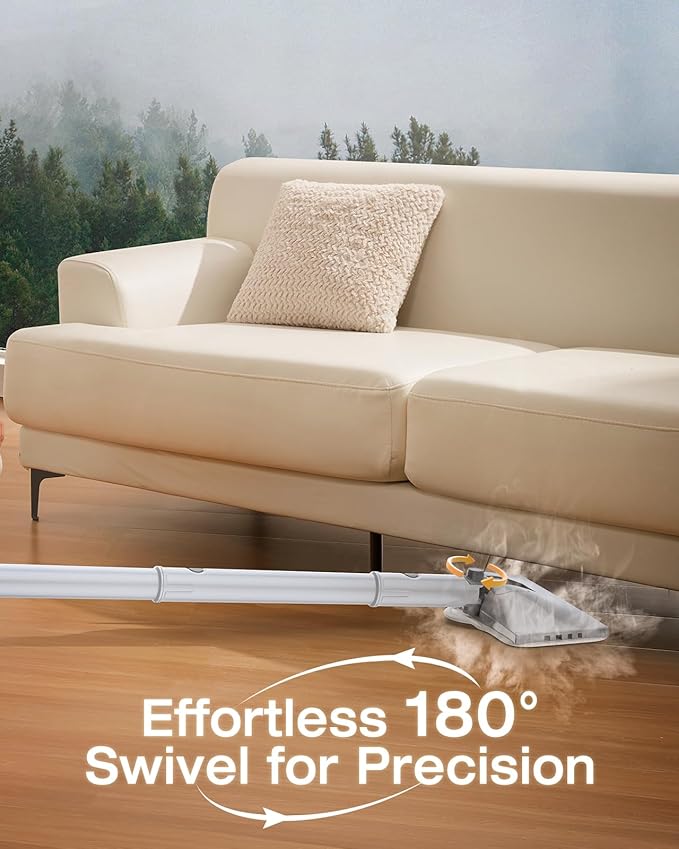 LABIGO 10-in-1 Steam Mop with Detachable Handheld Steamer, 350ml Tank, 10s Heat-Up, 248°F Steam Cleaner, 2-Level Control and Swivel Head for Floor, Carpet, Tile - Lightweight and Multi-Surface
