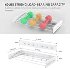 Drying Rack Clothing,Clothes Drying Rack Wall Mounted,Laundry Drying Rack Wall Mount,Foldable,Collapsible,60 lb Capacity 5 Aluminium Poles with 12 Hooks (White, 31.5'')