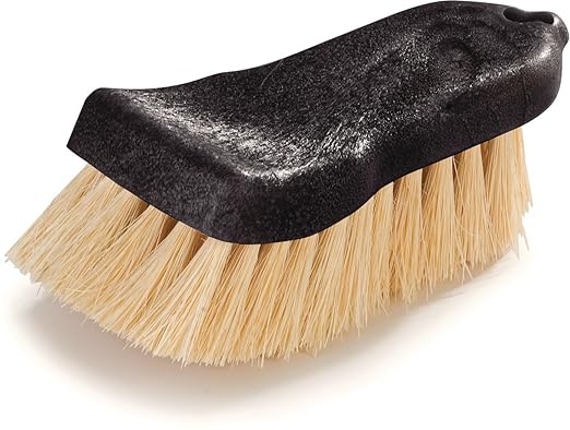 SPARTA Flo-Pac Hand Scrub Brush Utility Brush with Curved Back for Dishwashing, Kitchen, And Restaurants, Polypropylene, 6 Inches, Black