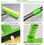 ITTAHO Window Squeegee, Squeegee for Window Cleaning, 2 in 1 Squeegee Window Cleaner with 58'' Long Handle,Window Washing Kit with Extension Pole for Shower, Windshield, Mirror, Gas Station, Glass