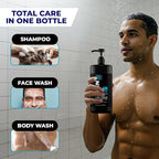 Dead Sea Collection Mens Body Wash 3 in 1 – TOP 10 ACTIVE Body Wash for Men – Shower Gel – Shampoo – Shower Soap for Face and Hair (33.8 Fl. Oz)