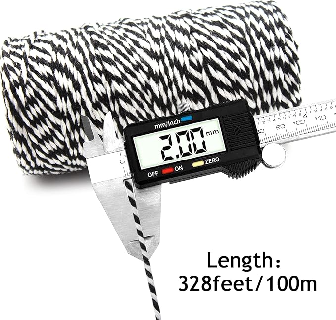 Anvin Cotton Twine - Natural Jute, Bakers & Butchers Twine, 984 Feet (Pack of 3, 10 Ply, 2mm Thick) for Arts, Crafts & Gardening