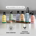 ATTITUDE Bathroom Cleaner Spray, Natural Origin Ingredients, EWG Verified, Eliminates Soap Scum, Limescale, Streak Free, Lemon & Rosewood, 26 Fl Oz