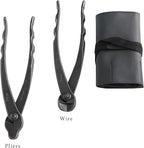 Wazakura Made in Japan 5 PCS Bonsai Cutter Tools Set with Roll Bag: Concave Branch Cutter, Knob Cutter, Jin Plier, Wire Cutter, Root Cutter. Bonsai Tool Kit - 5PCS Bonsai Cutter Set with Case