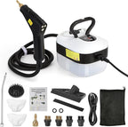 Dyna-Living Steam Cleaner 1500W Handheld Steamer for Cleaning 221℉ High-Temp Portable Car Steamer Cleaner, Intelligent Touch Panel & Spray Gun Control, Steamer Cleaner for Car