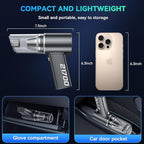 Car Vacuum Cordless Portable with Brushless Motor,16000PA Suction Power, 3-in-1 Compressed Air Duster & Air Blower & Pump Wireless Mini Handheld Cleaner for Home, Car, Pet, Office