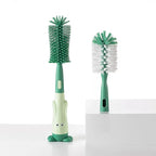 Multifunctional Cleaning Brush, Baby Bottle Brush, Bottle Brush Cleaner Set, Green, Silicone and Nylon Brush