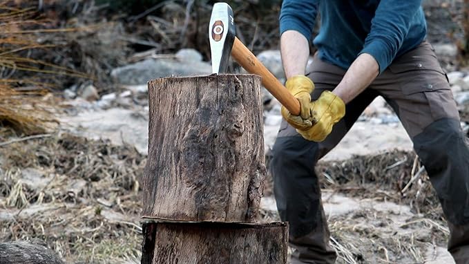1844 Helko Werk Germany Classic Nordic Splitting Axe - Made in Germany for Splitting Wood and Splitting Rounds and Heavy Duty Firewood, Scandinavian Axe - Head 5.5 lbs, Handle 31 in. (Nordic) #13521