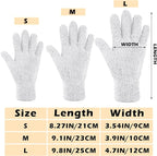 Patelai 3 Pairs Microfiber Plant Dusting Gloves Leaf Cleaning Gloves for Indoor Plants, Blinds, Furniture, House (White,Large)
