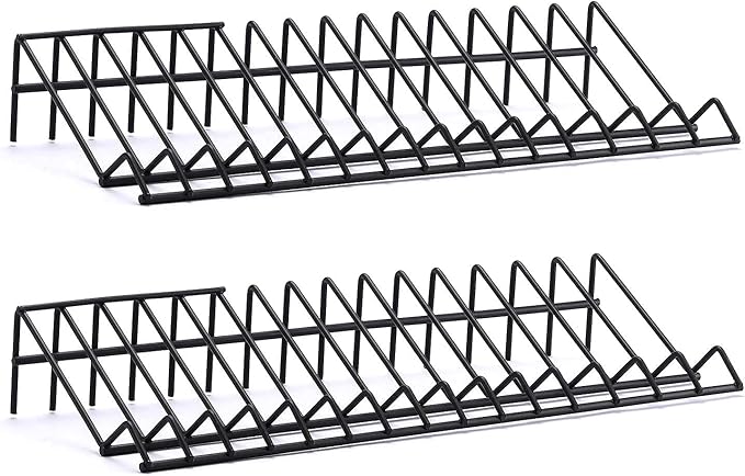 CASOMAN Plier Organizer Rack, 2 Pack, Stores Spring Loaded, Black, 15-Slot Plier Rack, Keep Pliers Organized in Tool Drawer