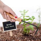 Bonsai Root Hook, 22cm Manganese Steel Single Claw Gardening Hook Root Pick Rake Bonsai Tool Handle Weeder with Comfortable Wooden Handle for Outdoor Cultivator Weed Remove