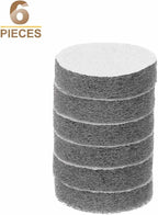 HARFINGTON 6pcs Scrubber Scouring Pads 800 Grits 2 Inch Drill Power Brush Hoop and Loop Surface Conditioning Disc Drill Scuffing Disc Scrub Pads for Home Kitchen Cleaning, Gray