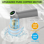 DAESUNG Electric Spin Scrubber, New Electric Bathroom Brush with 6 Replaceable Heads, Power Scrubber with LED Display, Electric Scrubbers for Cleaning Shower, Tile, Grout, Sink