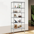 FDW 6 Tier Wire Shelving Units 23L x 13W x 59H Adjustable Metal Storage Rack NSF Pantry Shelves Kitchen Organization Shelf for Kitchen Garage Small Places Commercial,Chrome