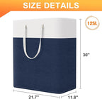 TasticTotes laundry basket 3-Pack, laundry hamper, Hamper with handles, collapsible laundry baskets, Waterproof dirty clothes hamper, Towel Storage for Home or Dorm, 125L-Blue