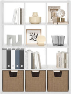 Furinno Cubicle Open Back Decorative Cube Storage Organizer, 12-Cube, White