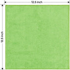 HOMEXCEL Green Microfiber Cleaning Cloth 12 Pack, 12.5 x 12.5 inch Microfiber Towels for Cars, Ultra Absorbent Car Washing Cloth, Lint Free Streak Free Cleaning Rags for Car, Kitchen, and Window