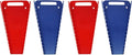 JSP Manufacturing 15-Tool Gripper Wrench Organizer Tray Kit - 2 Plastic Portable Gripper Tray Holders… (4 Piece Kit, Red & Blue)