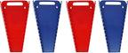 JSP Manufacturing 15-Tool Gripper Wrench Organizer Tray Kit - 2 Plastic Portable Gripper Tray Holders… (4 Piece Kit, Red & Blue)