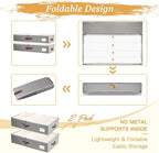 Criusia Under Bed Storage Bins with Clear PVC Lids – 2 Pack Large Underbed Organizers with Heavy-Duty Handles, Reinforced with 800G PP Panels & 80G Non-Woven Fabric – Waterproof & Foldable, Gery