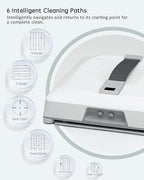 Yoolax Window Cleaning Robot 2.0, Intelligent Robot Window Cleaner with Dual Cross Water Spray Technology, Ungraded 6 Cleaning Paths, Edge Detection System, App & Remote Control, White