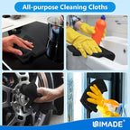 Microfiber Cleaning Cloth, 20 Pack Reusable Microfiber Towels for Cars Lint Free Cleaning Shop Towel Rags for Home Kitchen Automotive Bar Mechanic Restaurant Garage, 11.5"x 11.5", Black