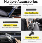 Cordless Hand Held Vacuum Cleaner Rechargeable - Portable Handheld Vcauum Lightweight & Low Noise, Washable Filter, Easily Clean Dust & Hair Fastly, Suit for Car/Home/Office