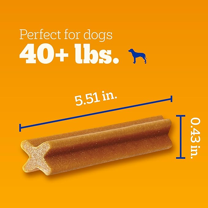 Pedigree Dentastix Large Breed Dog Treats, Original Flavor, (4) 18ct Bags (72 Total Treats)