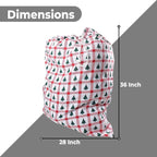 Urban Villa Laundry Bag Canvas|Dirty Clothes Travel Laundry Bag|Machine Washable|Reusable College Hostel Hamper Liner Bag for Garments Delicates Drawstring Closure 4 Pack Tree Print|Size 28X36 Inches