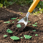 9" Small Weeding Trowel with Serrated Edge, Stainless Steel Digging Trowel Garden Shovel with Good Grip Handle for Digging, Planting, and Loosening Soil Potted Plants