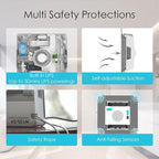 Mamibot W120-DP Window Cleaning Robot for High-Rise Glass - 3200Pa Strong Suction, Multiple Cleaning Modes,4 Water Spray Nozzles,Edge Detection Technology,App&Remote Control(Grey)