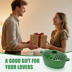 G GOOD GAIN Wood Stove Steamer - Cast Iron Stove Humidifier with Large Opening Top | Oval Bowl Fire Place Stove Pot for Home Heating Decorative | Matte Finish & 2.7 Quart, Green