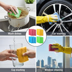 12 Pcs 4 Color Compressed Cleaning Sponge Reusable Non Scratch Cleaning Sponge for Kitchen Dish Washing Heavy Duty Scrub Kitchen Sponges for Clean Cookware Bathroom Cars