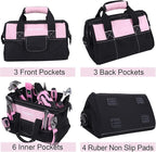 FASTPRO Pink Tool set -220-Piece Lady's Home Repairing Tool Kit & 12V Pink Cordless Lithium-ion Drill Driver