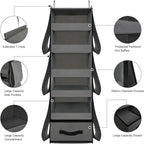 VICTORICH All-IN-ONE Over the Door Organizer, Super Behind the Door Storage Organizer with Door Rack and Large Clear Windows, Wall File Organizer, Hanging Organizer (Big Ear Grey)