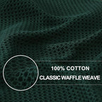 Homaxy 100% Cotton Waffle Weave Kitchen Dish Cloths, Ultra Soft Absorbent Quick Drying Dish Towels, 12 x 12 Inches, 12-Pack, Blackish Green
