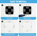 Drywall Repair Clips, 8 Pack Stainless Steel Wall Patch Kit with 16 Screws for 1/2 Inch Sheetrock, Professional Drywall Hole Repair Solution for DIY Home Repair