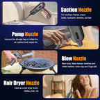 7000Pa Mini Vacuum Cleaner: Handheld Vacuum & Electronics Duster & Hand Pump Cordless Keyboard Vac 3-Gear Compressed Air Blower for Computer Sewing Machine Laptop Car Home Office